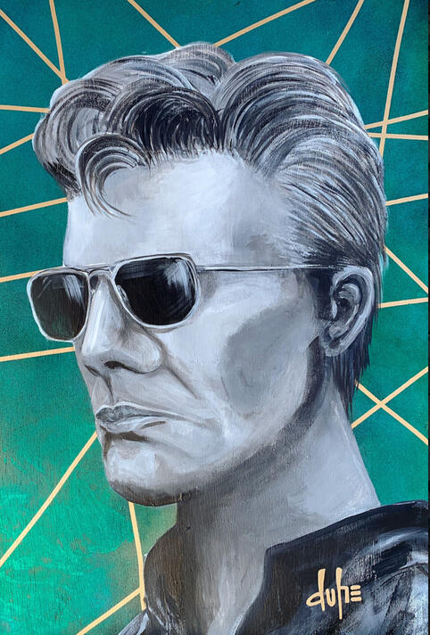 "Bowie Starboy" - 24" x 36" - Acrylic on Wood Panel