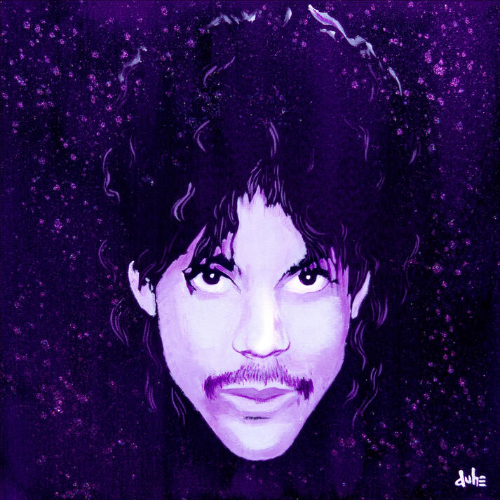 "Prince" - 14" x 14" - Acrylic, Resin Coat on Canvas