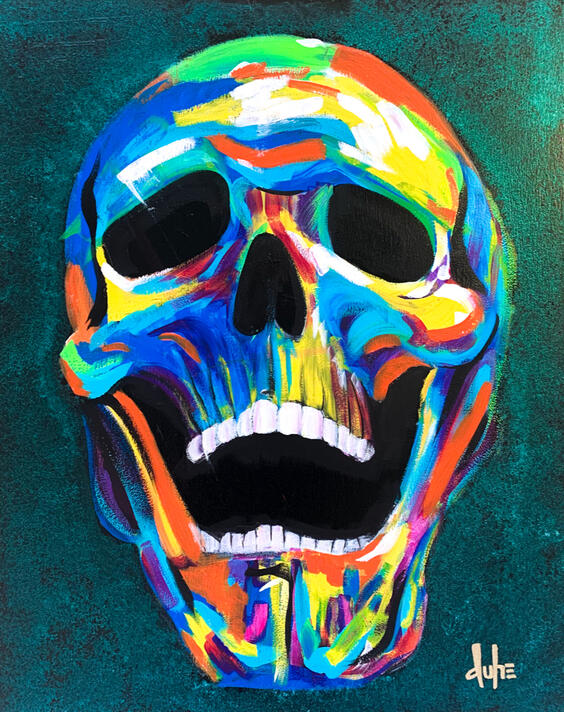 "Brainbow" - 24" X 36" Acrylic on Wood Panel